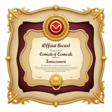 a certificate sticker
