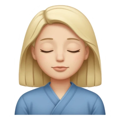 The human face with close eyes and bleh😌 sticker