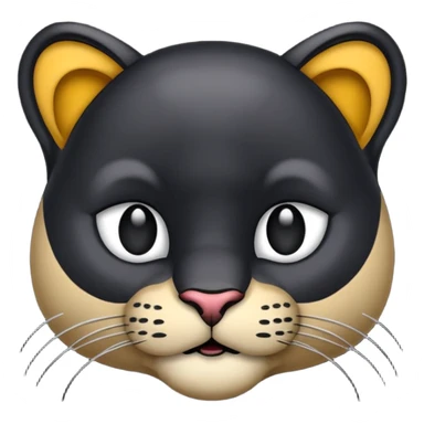 Emoji panthère noir entière  sticker