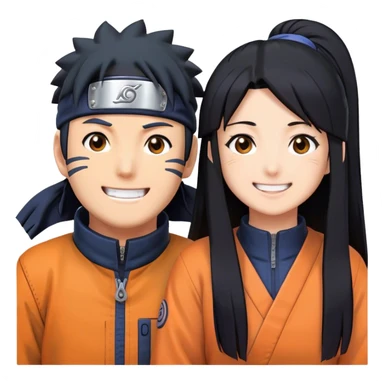 Naruto With hinata  sticker