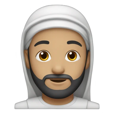 white muslim sticker