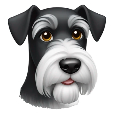 A little black and white schnauzer  sticker