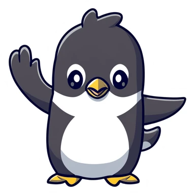 penguin giving thumbs down sticker