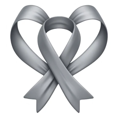 grey cancer ribbon sticker