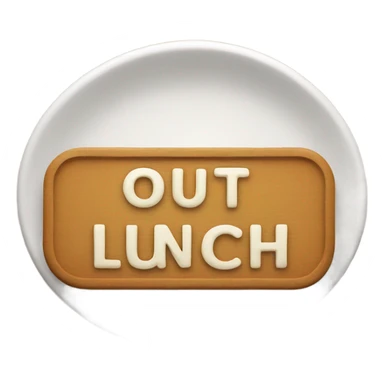 “Out to lunch” sign sticker