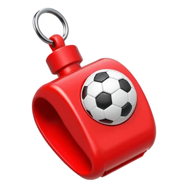 Soccer whistle in red sticker