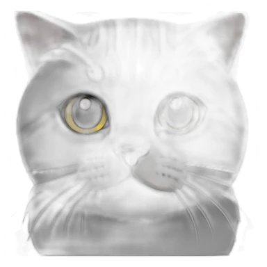 british shorthair cat black and white sticker