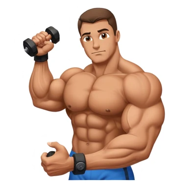 bodybuilder forearm exercise sticker