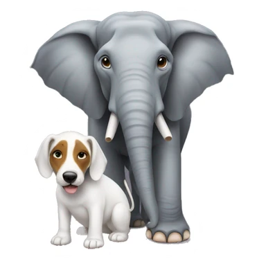 Elephant under a dog sticker