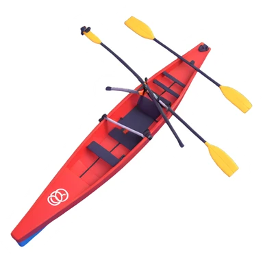 professional Olympic rowing boat, top view sticker