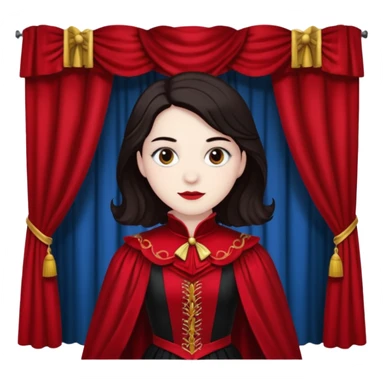 theater student with curtain behind sticker