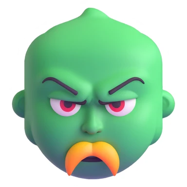 angry emoji face with redder face, furrowed brows, steam coming from nose sticker