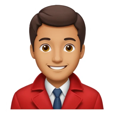 Man in red coat sticker