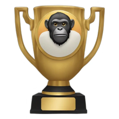 trophy with ape's logo on it sticker