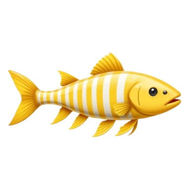 Yellow  çizgili uzun balık sticker