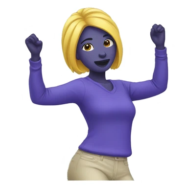 Femme qui dab sticker