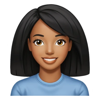 Kelly Rowland with black hair sticker