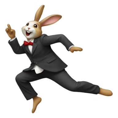 Lapin qui danse sticker