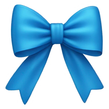 Blue bow sticker