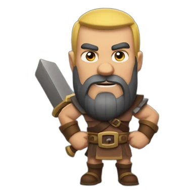 Clash of clans barbar sticker