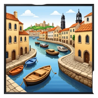 an old city port sticker