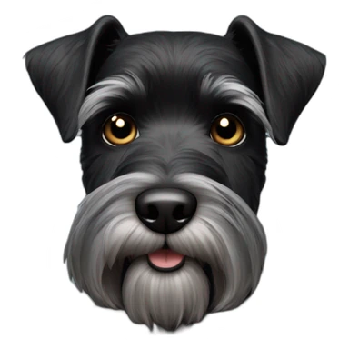 black miniature schnauzer dog sticker