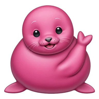 Cute pink seal in love sticker