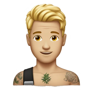  white boy with tats sticker