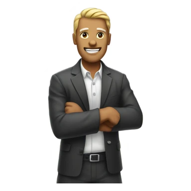 A man Shakes fist at the sky sticker