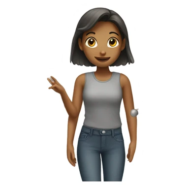 Girl closing door sticker