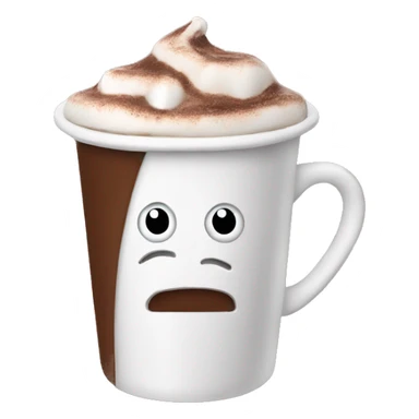 Hot chocolate in cup to go sticker