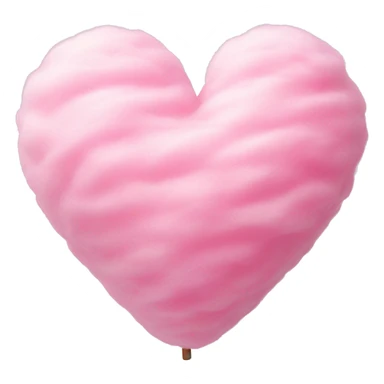 Cotton candy heart sticker