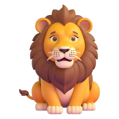 flirtatious lion looking sideways with suggestive expression sticker