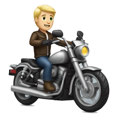 Blond guy on motorcycle  sticker