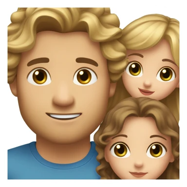 Family of 5:  Dad: Tall, brown hair/eyes, fair. Mom: Medium, blonde, green eyes, fair. Daughter 1: 3, long brown hair, brown eyes. Daughter 2: 2, curly blonde, blue eyes. Baby: 5 months, brown hair/eyes. sticker
