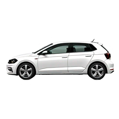 volkswagen polo 2020 r line white from the side full vehicule sticker