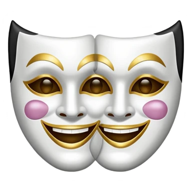 Theatre mask (smiling+tragedy) sticker