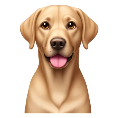 Tan Labrador retriever with pink nose  sticker