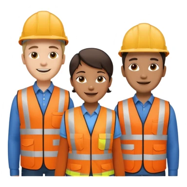 group of multiracial railway engineers sticker