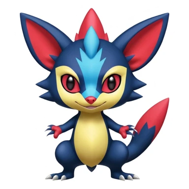  exotic tropical cyber-Litten-Sneasel-Weavile-Stitch-Noibat-Trico-Fakémon-Pokémon-Vernid-creature sticker