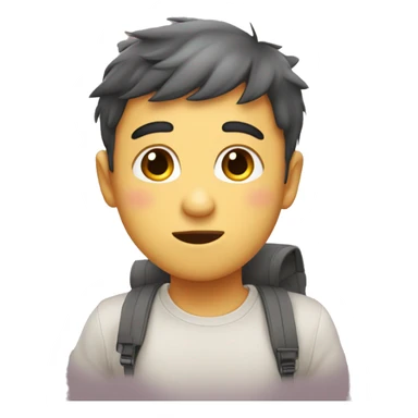 Cute and shy wandering off who is blushing heavily sticker