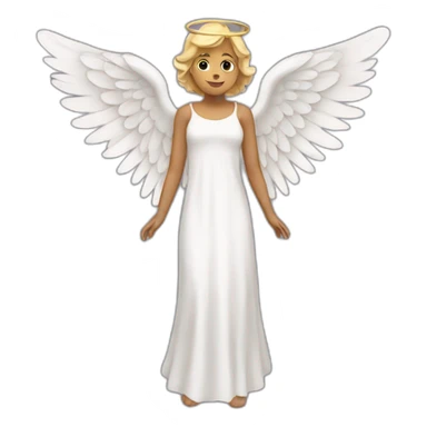 Angel with wings sticker