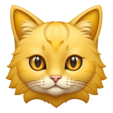 Gato amarillo de ojos de estrella sticker