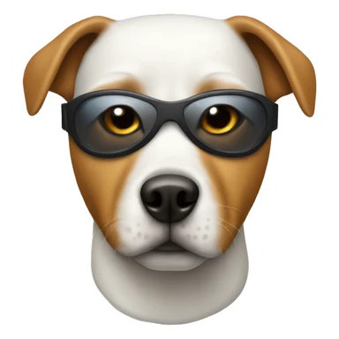 dog wearing ski mask sticker