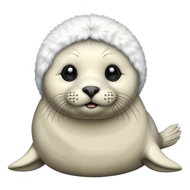 white winter & artic animal (seal)  sticker