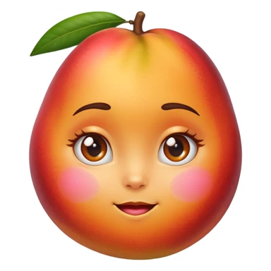 Cute female mango sticker