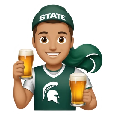 Fat Michigan state fan sticker