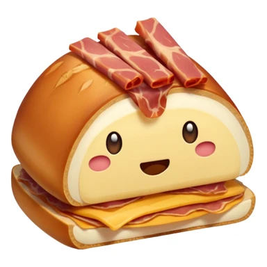 a small piece of lardon, realistic sticker