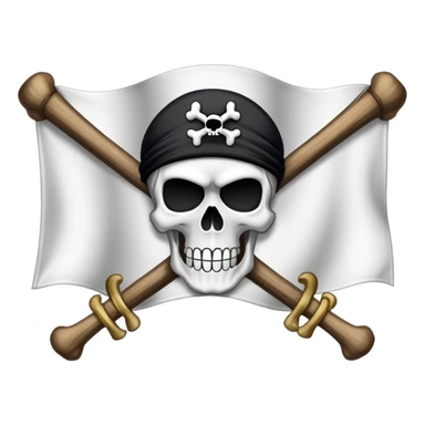 Whitebard's crew flag from anime one piece sticker