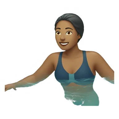 woman swimming sticker